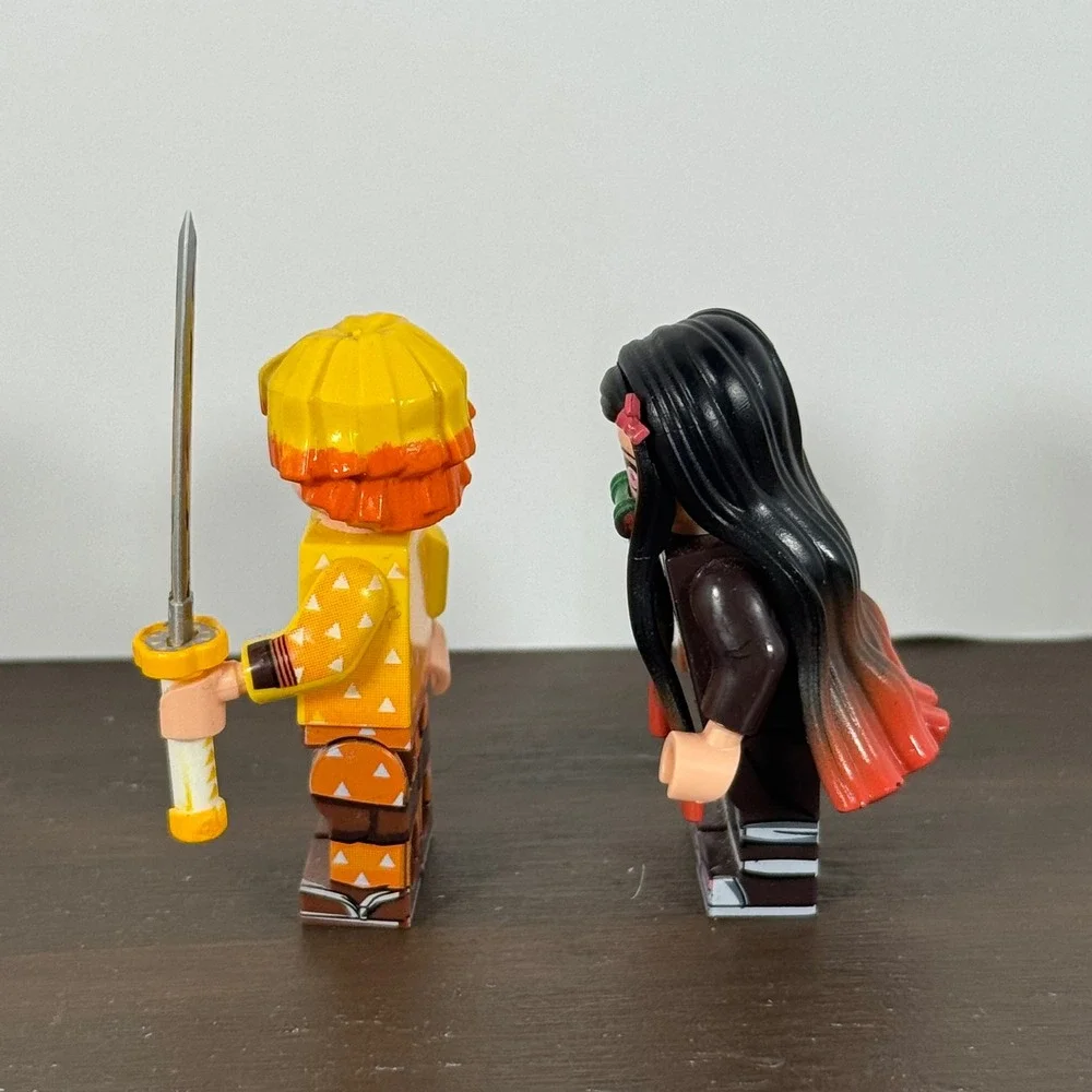 Demon Slayer Zenitsu Agatsuma Nezuko Kamado Custom Minifigure Building Set Toy